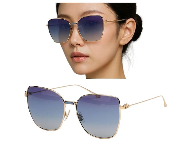 Etro Occhiali da sole oversize cat eye da donna, metallo oro Multicolore