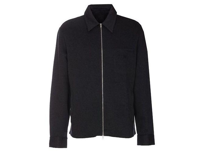 Givenchy Giacca-camicia in pile con zip Marrone 