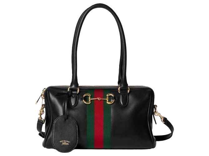 Gucci Borsa Boston Media Nero