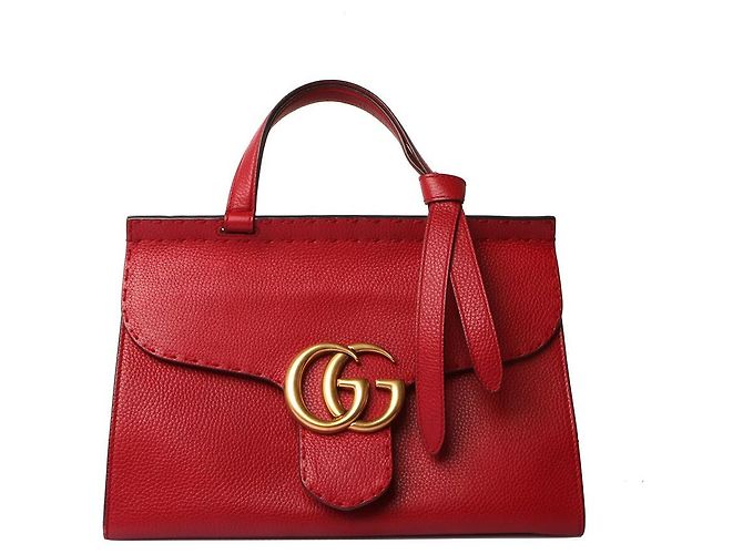 Gucci Bolso de mano y de hombro GG Marmont Small Roja