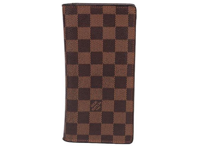 Louis Vuitton Damier Ebene Men's Brazza Wallet Brown