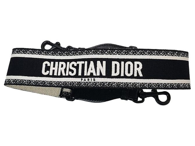 Dior Tracolla con logo ricamato Argento