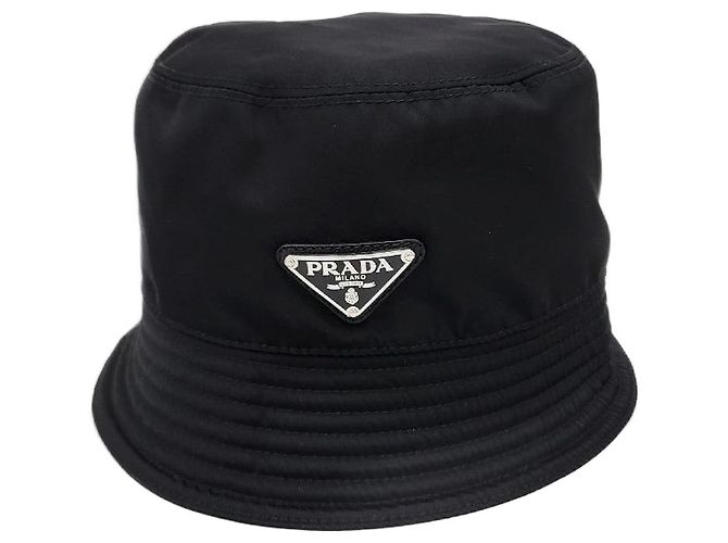 Prada Gorra Bucket de Re-Nylon Negro