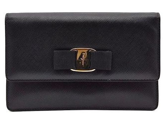 Salvatore Ferragamo Mini borsa a tracolla Bow Nero