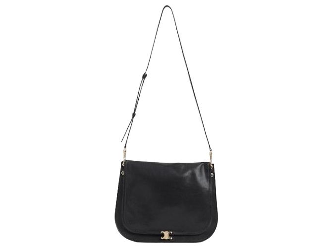 Céline BORSACE Soft TRIOMPHE in agnello lucido morbido Nero