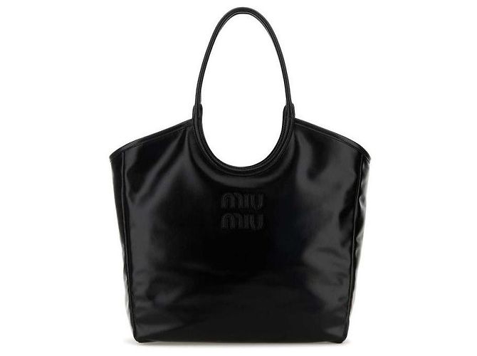 Miu Miu Bolsa de couro Preto