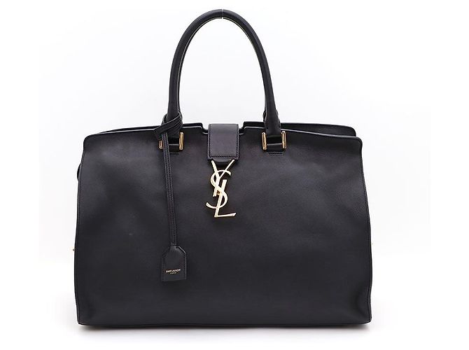 Saint Laurent Borsa Tote Monogram Medium e Borsa a Spalla Nero 