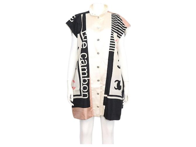 Chanel Silk Sleeveless Jacket White