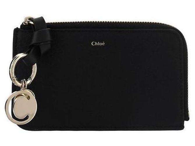Chloé Alphabet Coin Card Holder Black Multiple colors