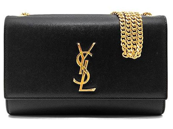 Saint Laurent Borsa a tracolla Monogram Kate Chain Nero