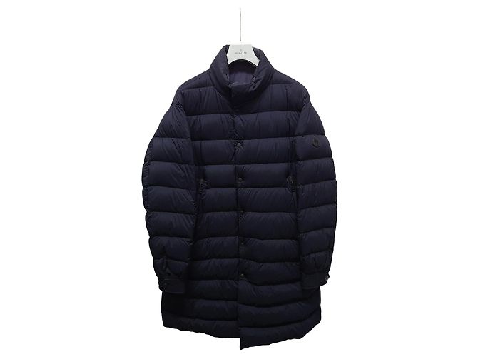 Moncler TAILLEFER Reversible Long Down Jacket Blue