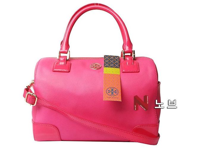 Tory Burch Bolsa de ombro quadrada Saffiano Robinson Rosa