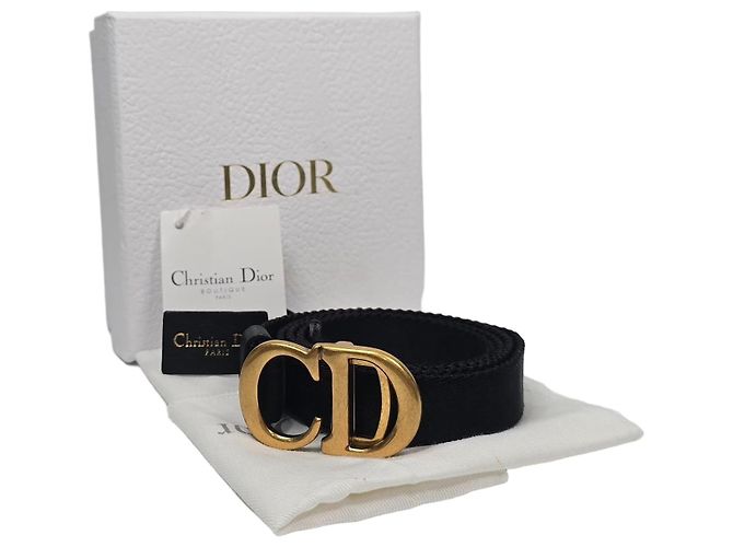 Dior Saddle Jacquard Gürtel Silber 