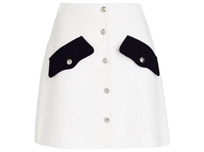 Moschino Refurbished Two-Tone Mini Skirt IT Silvery