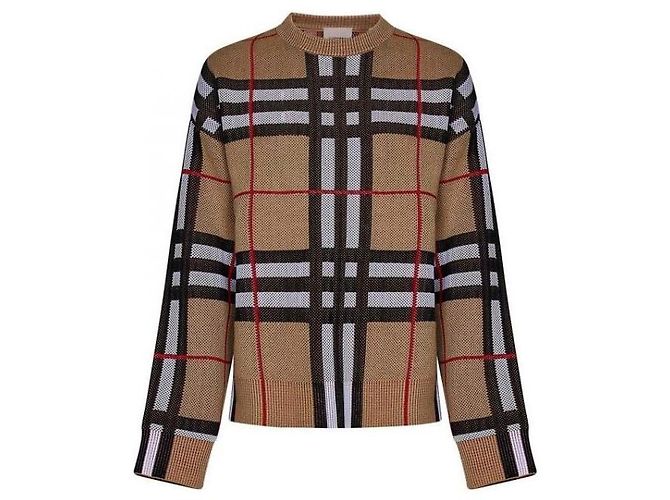 Burberry Suéter de algodón técnico a cuadros Multicolor