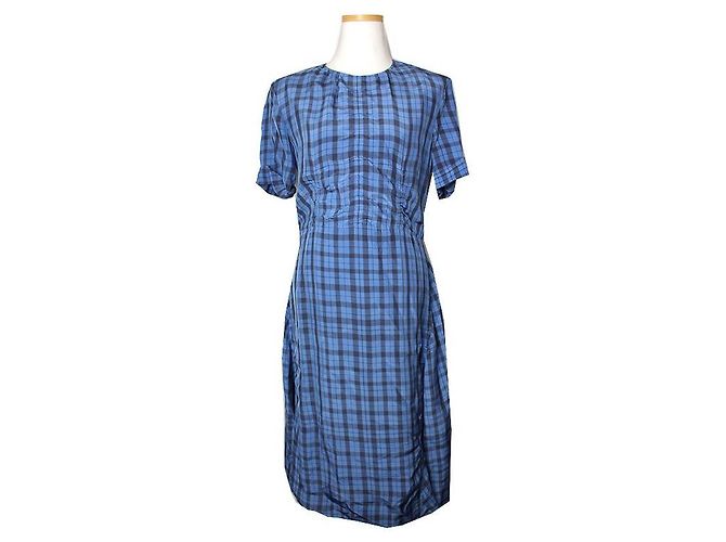 Acne Studios Kleid mit blauem Karo