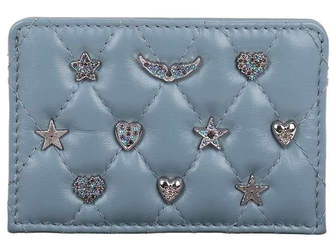 Zadig & Voltaire ZV Pass Charm Blue Card Holder
