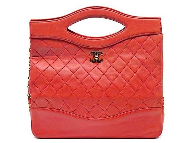 Chanel Borsa in pelle di agnello Rosso