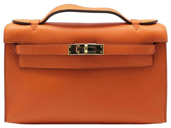 Hermès Pochette Kelly Mini Tote Bag Orange