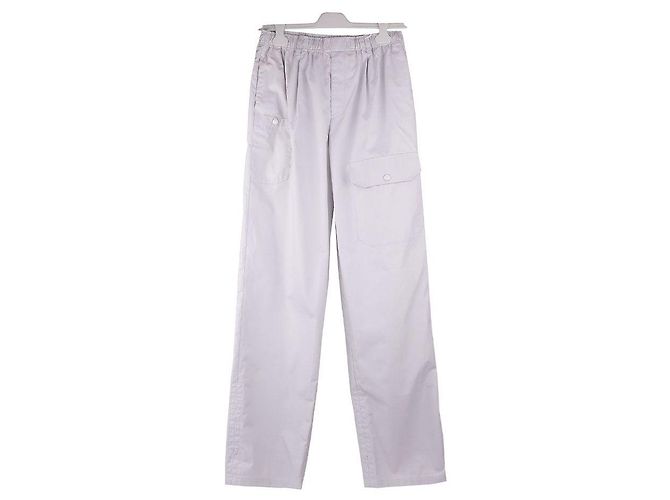 Hermès Men's Pleated Raspail Cargo Pants Silvery