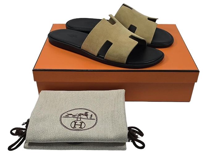 Hermès Izmir Suede Leather Slippers Multiple colors