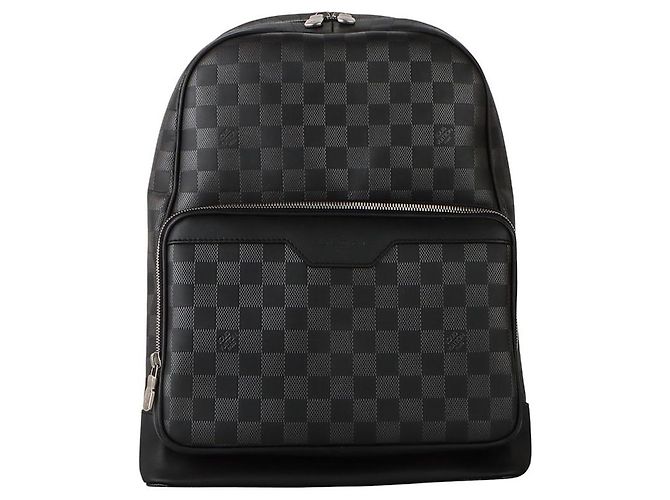 Louis Vuitton Damier Infini Onyx Silver Campus Backpack Black