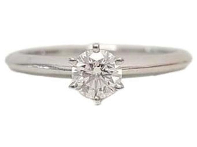 Tiffany & Co Tiffany Platinum Tiffany Setting Diamond Ring Golden