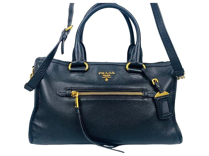 Prada Bolsa Vitello Daino Preto