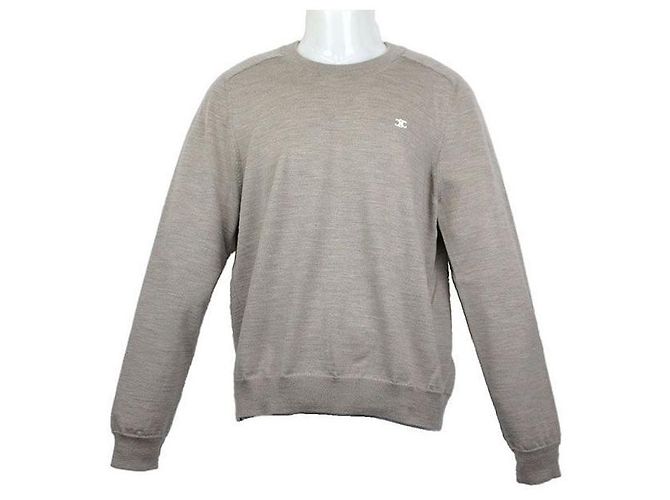 Céline Crew Neck Pullover aus Wolle Braun 