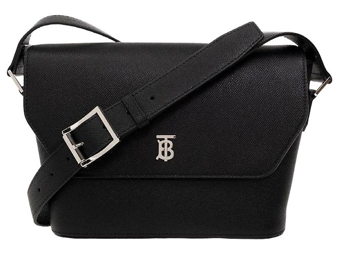 Burberry Leather Small Light Messenger Bag Black