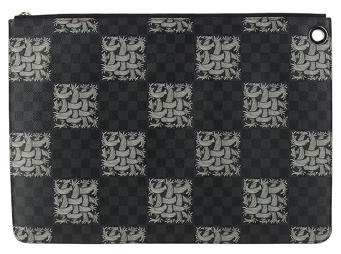 Louis Vuitton Christopher Nemez Clutch Damier Graphite Schwarz
