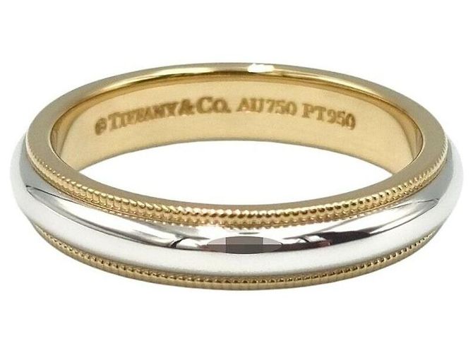 Tiffany & Co Anel de combinação Milgrain Dourado