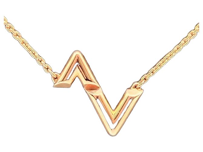 Louis Vuitton Collier LV Bolt Upside Down en or Noir