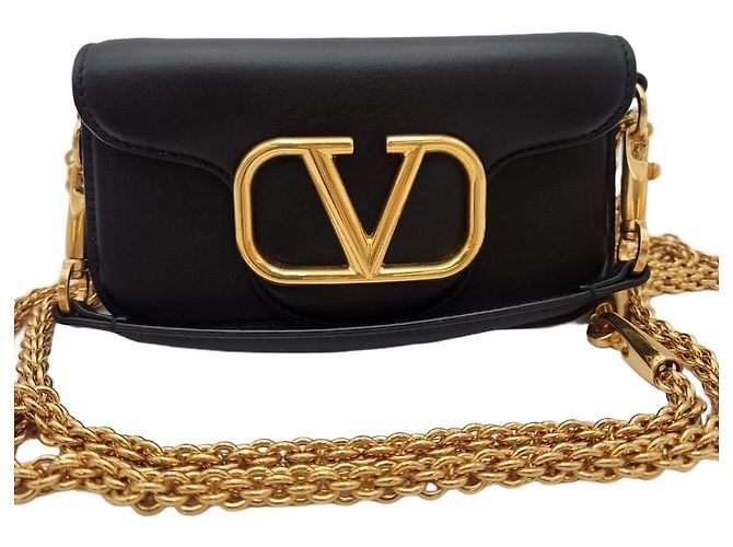 Valentino Borsa Tote e Borsa a Spalla Logo Small Nera Nero