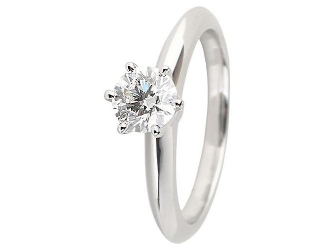 Tiffany & Co Tiffany Setting Diamond Wedding Ring Size (Tiffany Certificate) Silvery