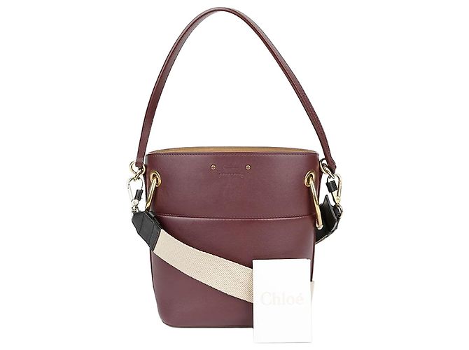 Chloé Borsa a secchiello Roy in pelle bordeaux Rosso