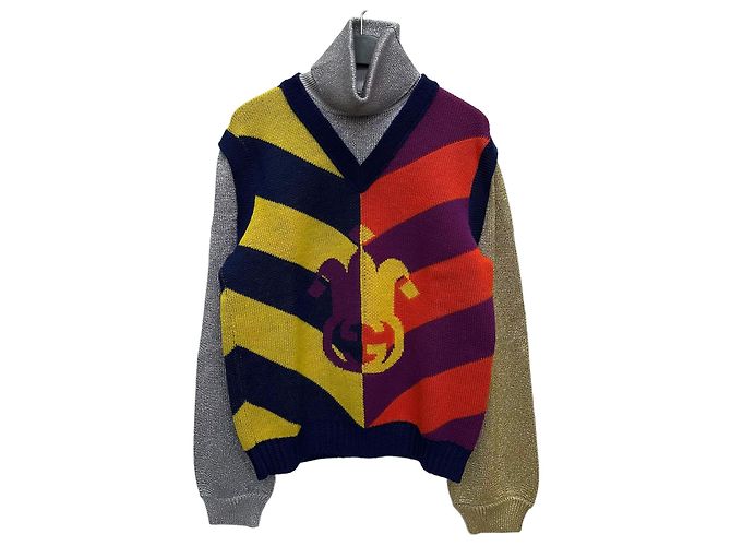 Gucci Striped Jacquard Turtleneck Knit Multiple colors