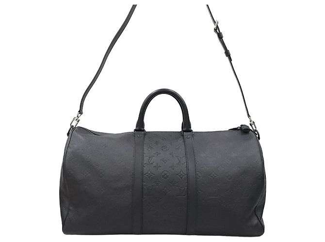 Louis Vuitton Keepall Bandoulière Black Shadow Monogram Preto