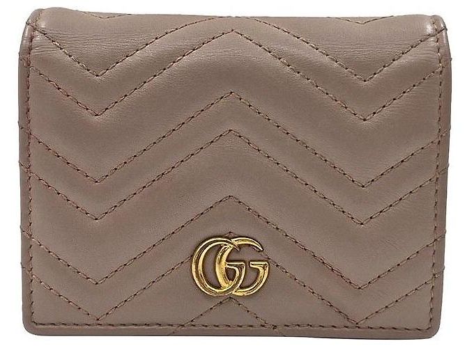 Gucci Marmont Matelassé Mini Wallet Brown
