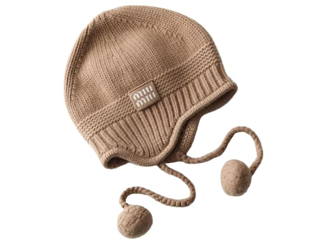 Miu Miu Gorro de cashmere Marrom 