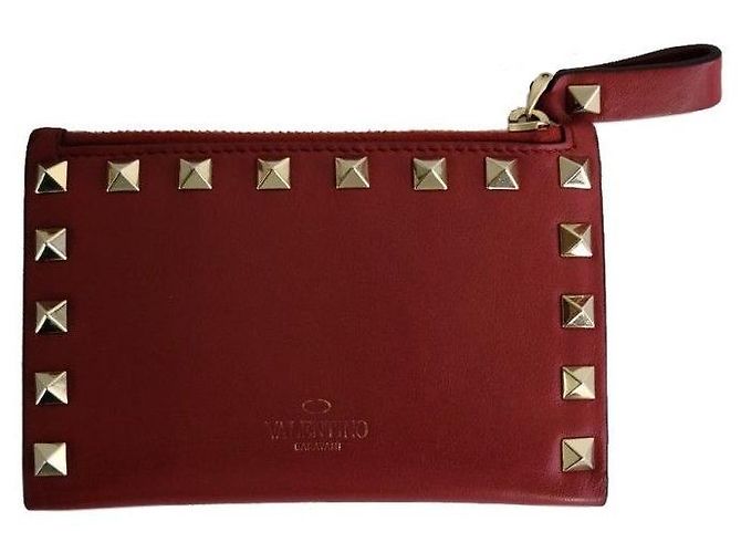 Valentino Tarjetero Rockstud Roja