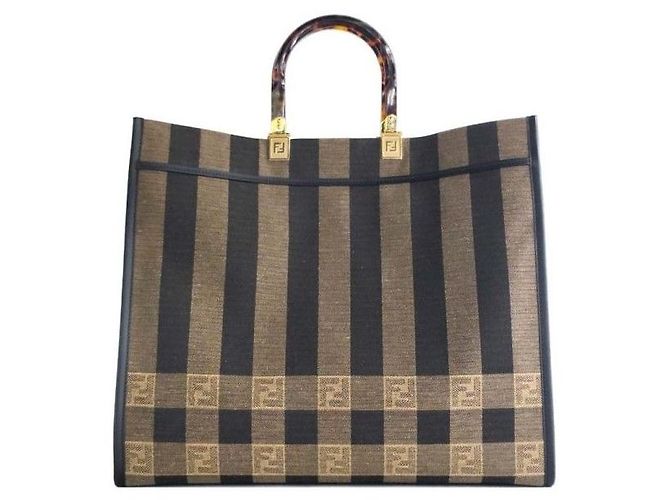 Fendi Bolsa Tote Sunshine Marrom