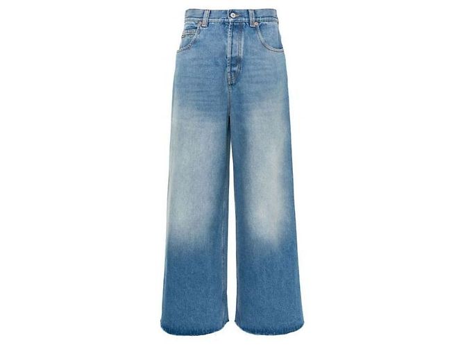 Gucci Pantalones rectos de denim Azul 