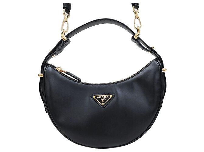 Prada Piccola borsa a tracolla in pelle Arke Nero