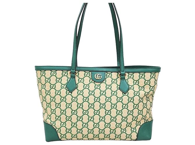 Gucci Borsa a tracolla Tote Ophidia Rafia Medium Multicolore