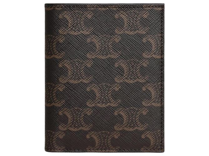 Céline Carteira Compacta Triomphe Canvas Preta