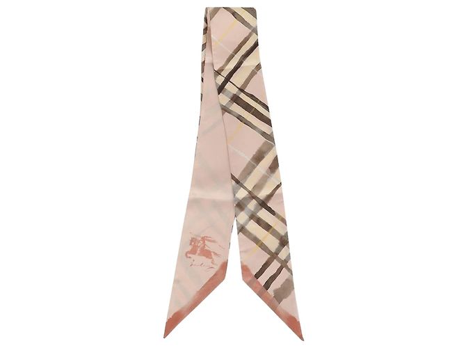 Burberry Seidenschal mit Karomuster Braun