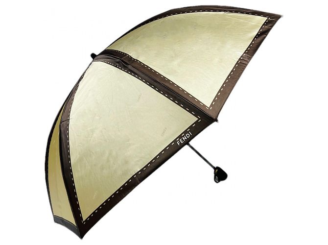 Fendi Guarda-chuva com acabamento dourado Marrom