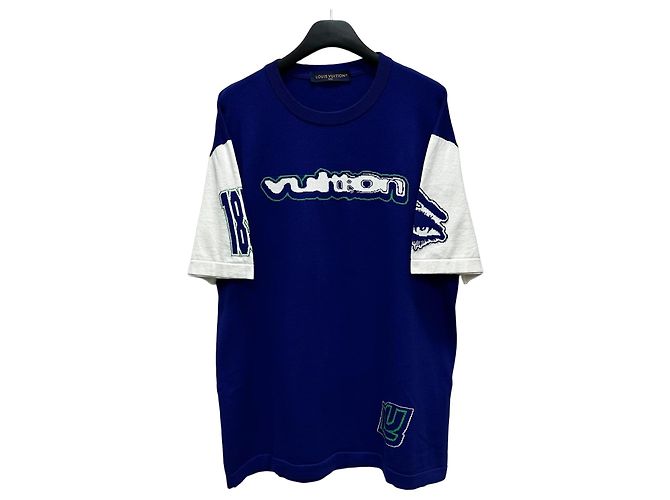 Louis Vuitton Kurzärmeliges T-Shirt aus Lochstrick-Spitze Schwarz