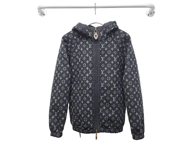 Louis Vuitton Reversible Monogram Jacquard Hooded Jacket Brown